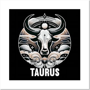 Floral Taurus Constellation Posters and Art